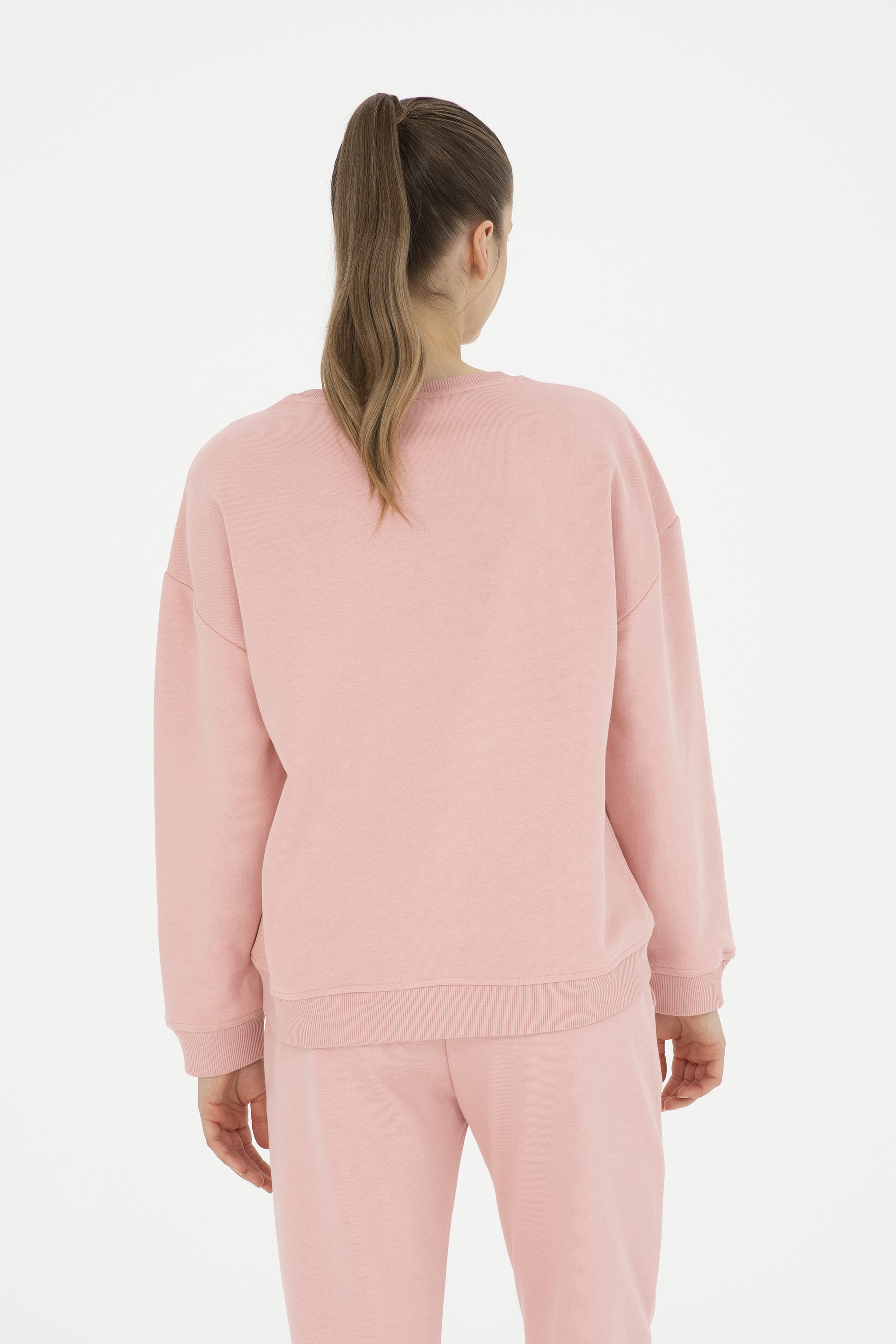 Kadın Pudra Sweatshirt - Image 5