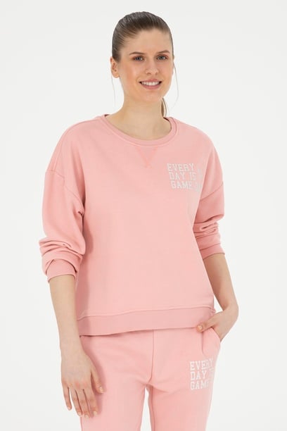 Kadın Pudra Sweatshirt
