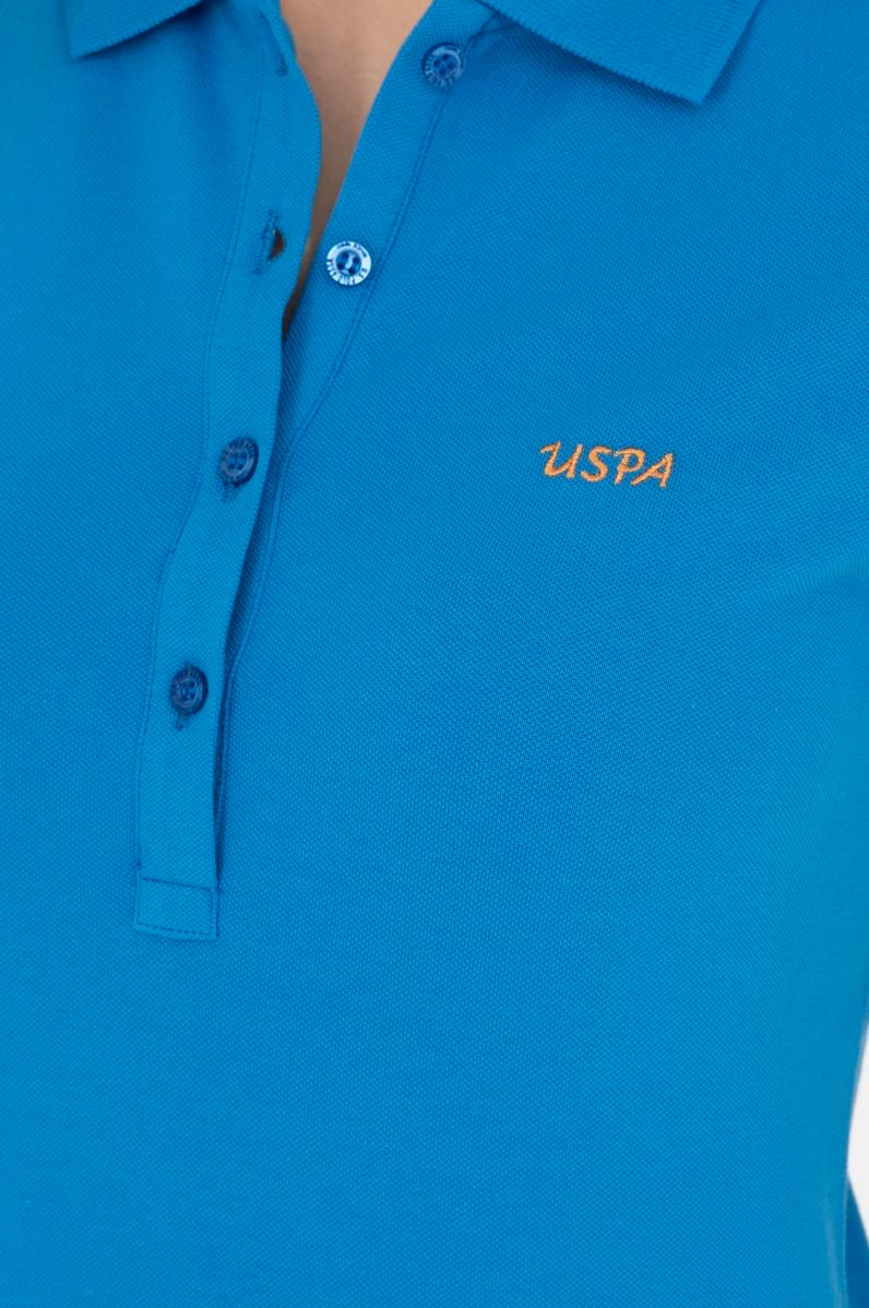 Kadın Saks Basic Polo Yaka Tişört