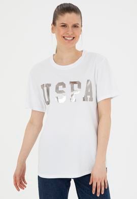 Kadın Beyaz Basic Bisiklet Yaka Tişört - 50280020012