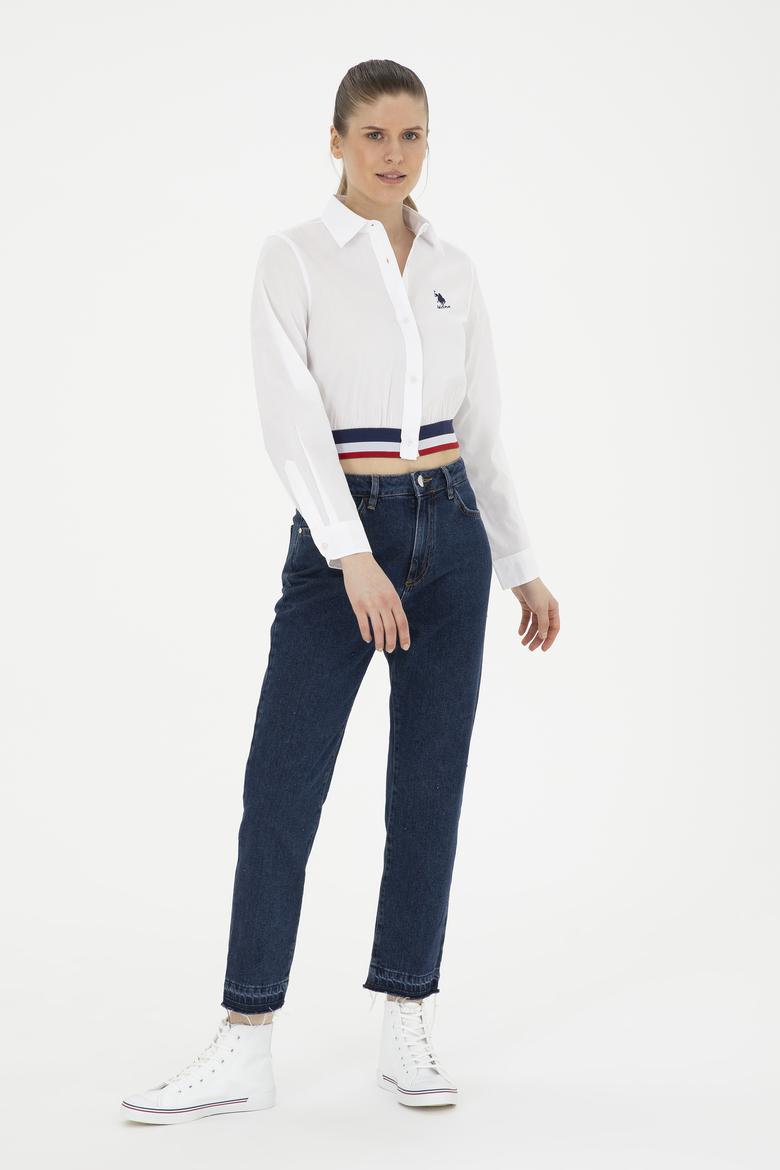 Kadın Beyaz Uzun Kollu Gömlek - 50283564004