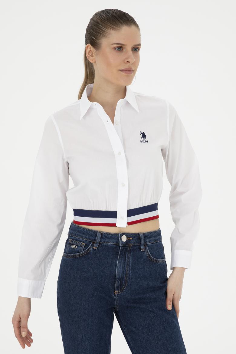 Kadın Beyaz Uzun Kollu Gömlek - 50283564004