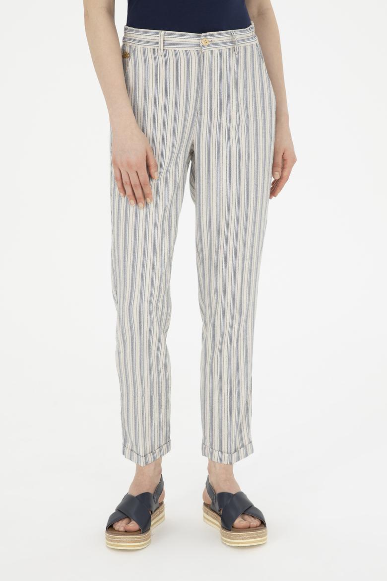 Kadın Lacivert Kanvas Pantolon - 50281789002