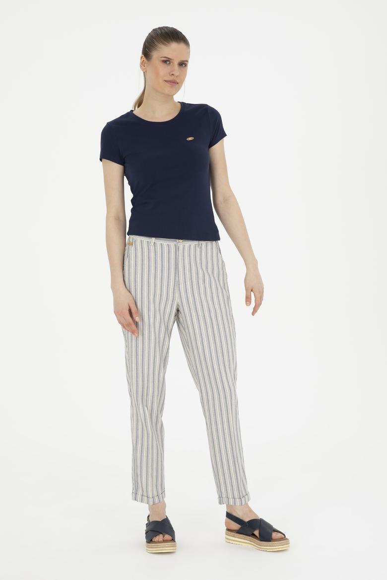 Kadın Lacivert Kanvas Pantolon - 50281789002