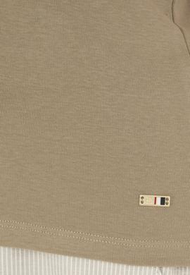 Kadın Haki Bisiklet Yaka Kolsuz Tişört - 50285852001