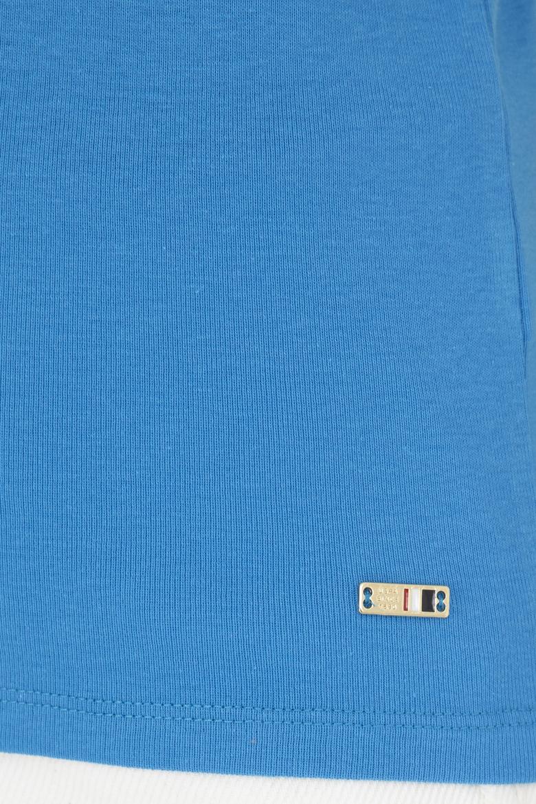 Kadın Saks Bisiklet Yaka Kolsuz Tişört - 50285852059