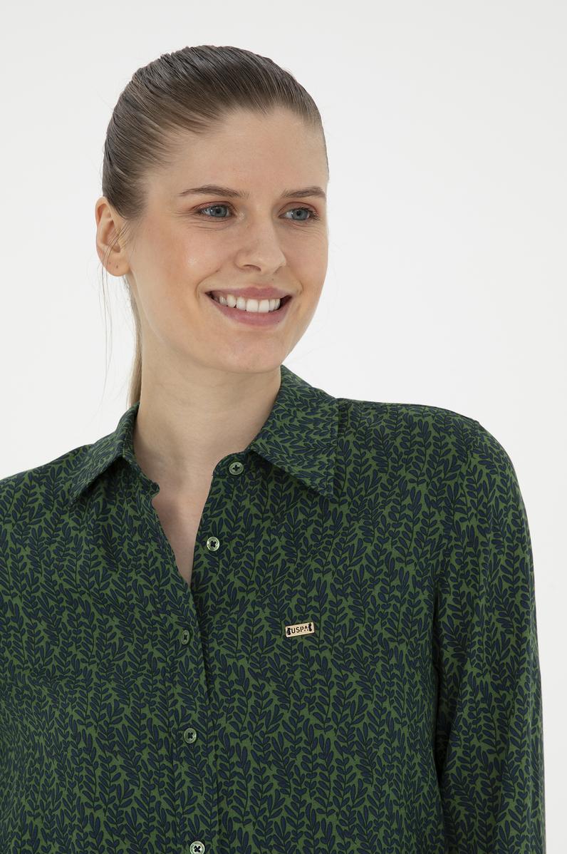 Kadın Yeşil Uzun Kollu Gömlek