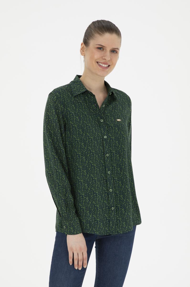 Kadın Yeşil Uzun Kollu Gömlek