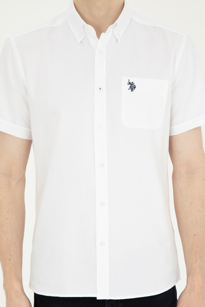 Erkek Beyaz Kısa Kollu Gömlek - 50282587005