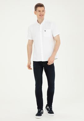 Erkek Beyaz Kısa Kollu Gömlek - 50282587005