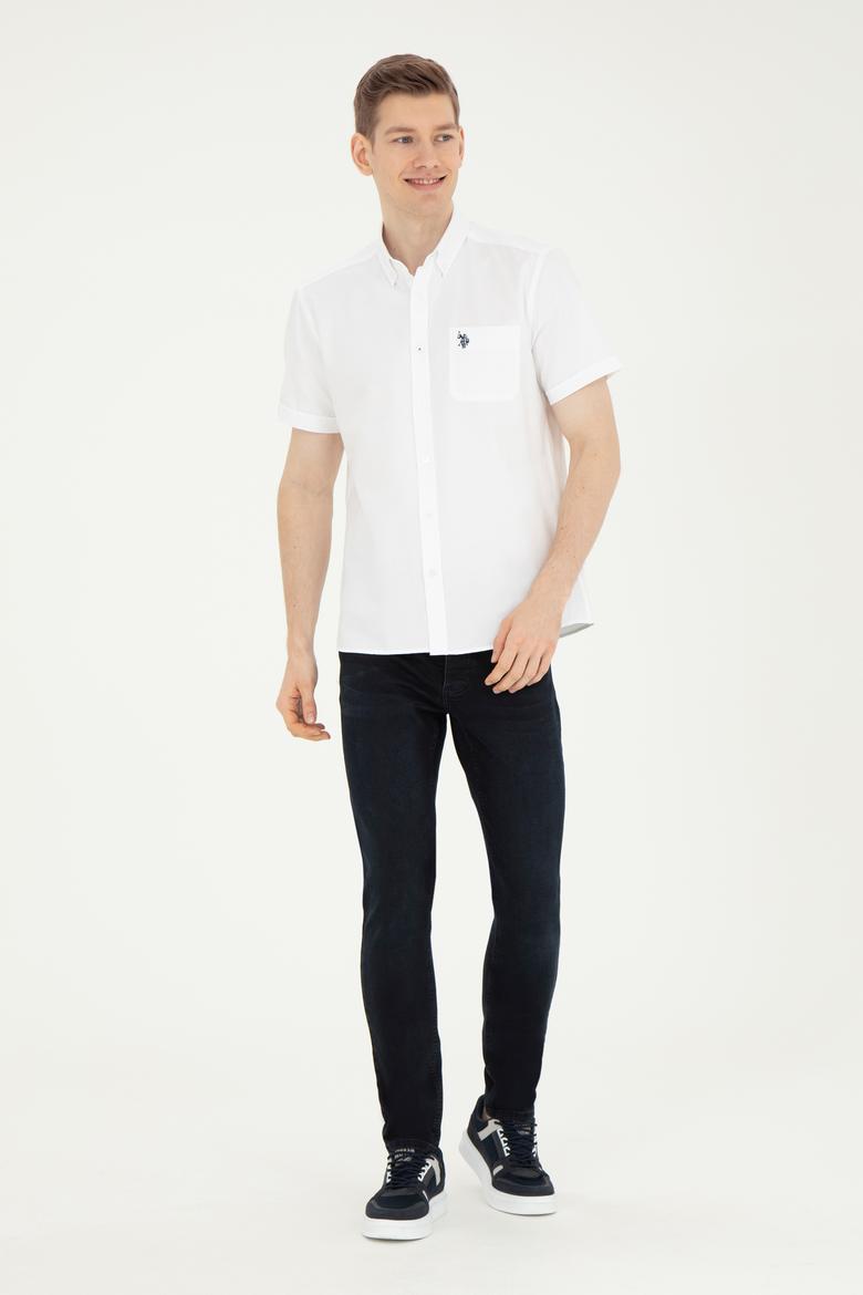 Erkek Beyaz Kısa Kollu Gömlek - 50282587005