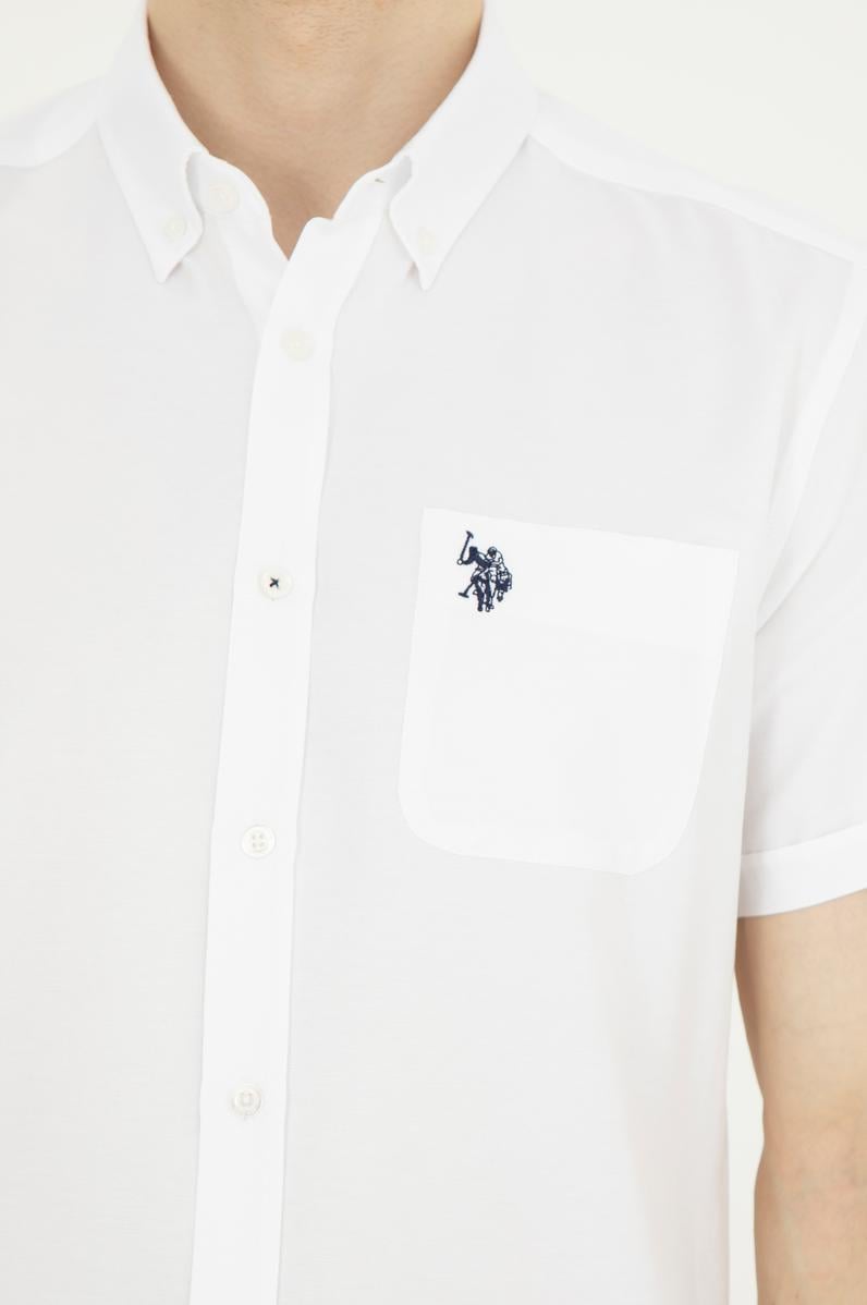 Erkek Beyaz Kısa Kollu Gömlek