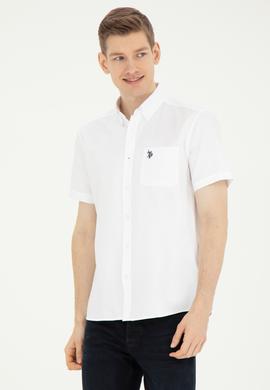 Erkek Beyaz Kısa Kollu Gömlek - 50282587005