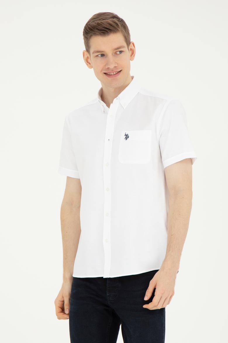Erkek Beyaz Kısa Kollu Gömlek