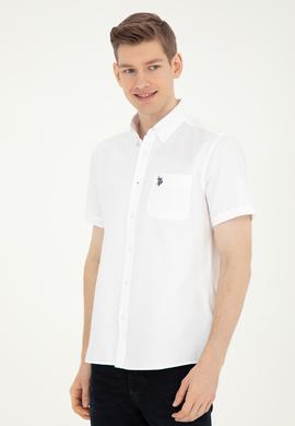 Erkek Beyaz Kısa Kollu Gömlek - 50282587005