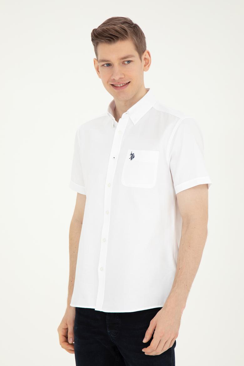 Erkek Beyaz Kısa Kollu Gömlek - 50282587005
