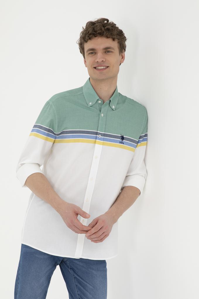 Erkek Yeşil Uzun Kollu Gömlek