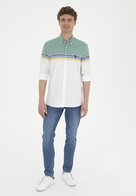 Erkek Yeşil Uzun Kollu Gömlek - 50288317001