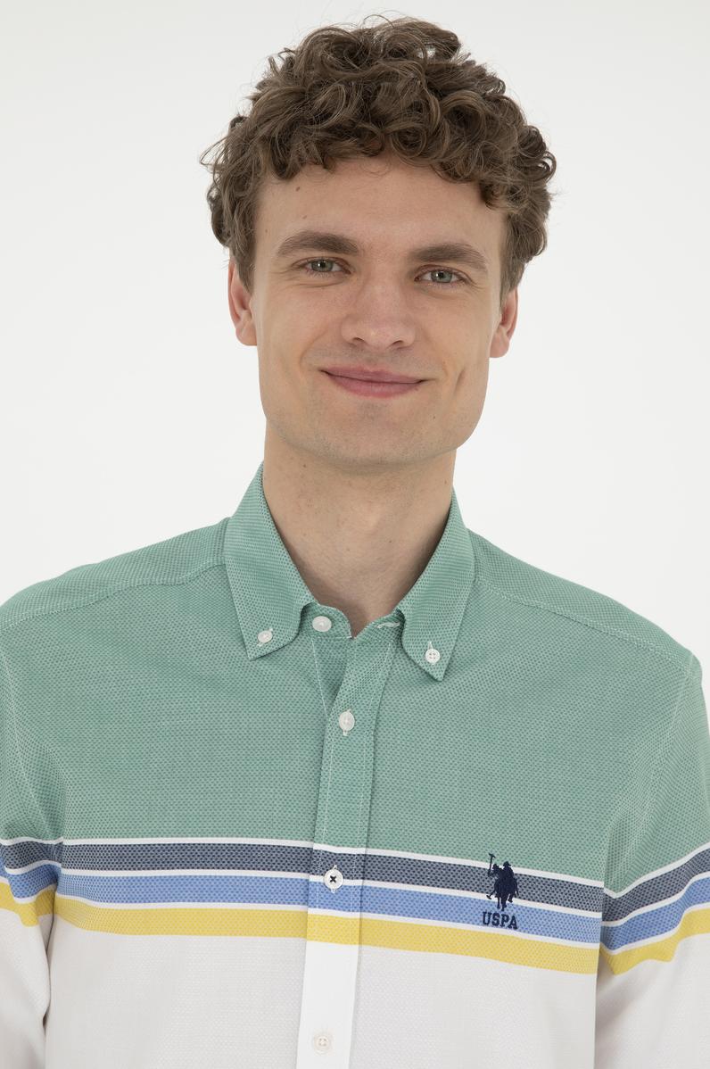 Erkek Yeşil Uzun Kollu Gömlek