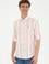 Erkek Somon Çizgili Beyaz Gömlek