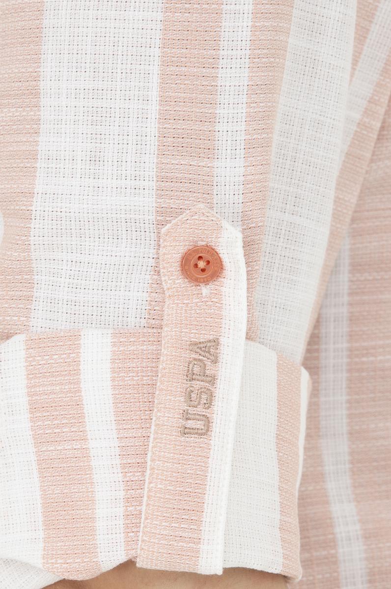 Erkek Somon Çizgili Beyaz Gömlek