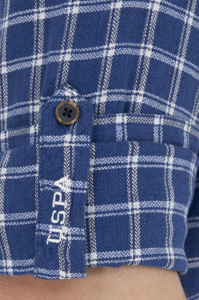 Erkek Kareli Lacivert Gömlek