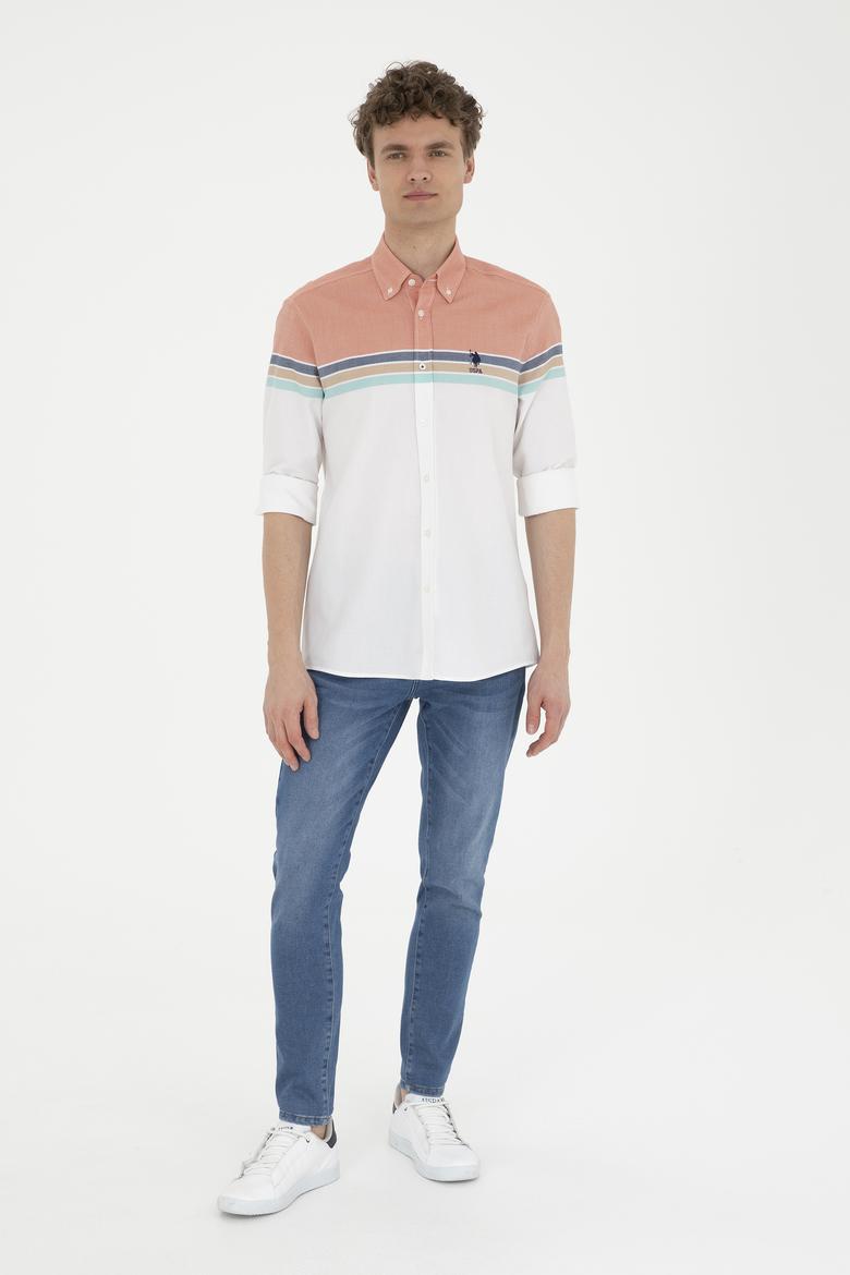 Erkek Kiremit Uzun Kollu Gömlek - 50288317009