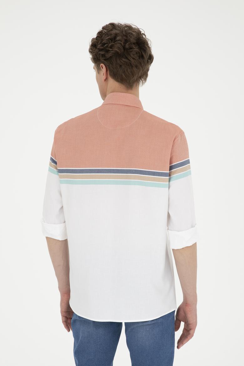 Erkek Kiremit Uzun Kollu Gömlek - 50288317009