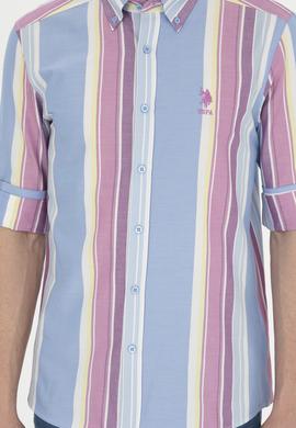 Erkek Saks Uzun Kollu Gömlek - 50283813007