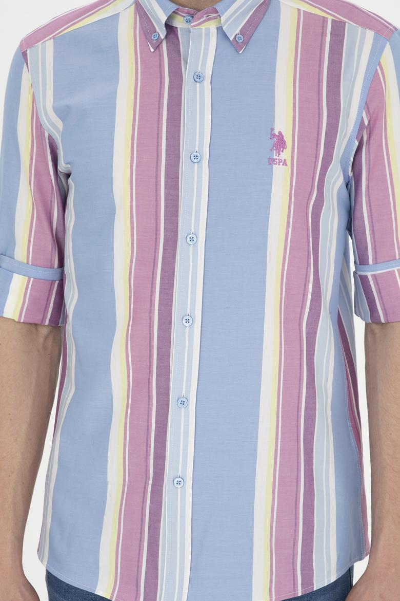 Erkek Saks Uzun Kollu Gömlek - 50283813007