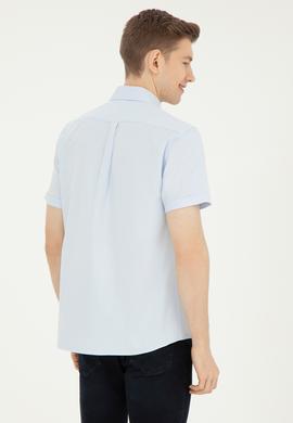 Erkek Açık Mavi Kısa Kollu Gömlek - 50282587013