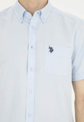 Erkek Açık Mavi Kısa Kollu Gömlek - 50282587013