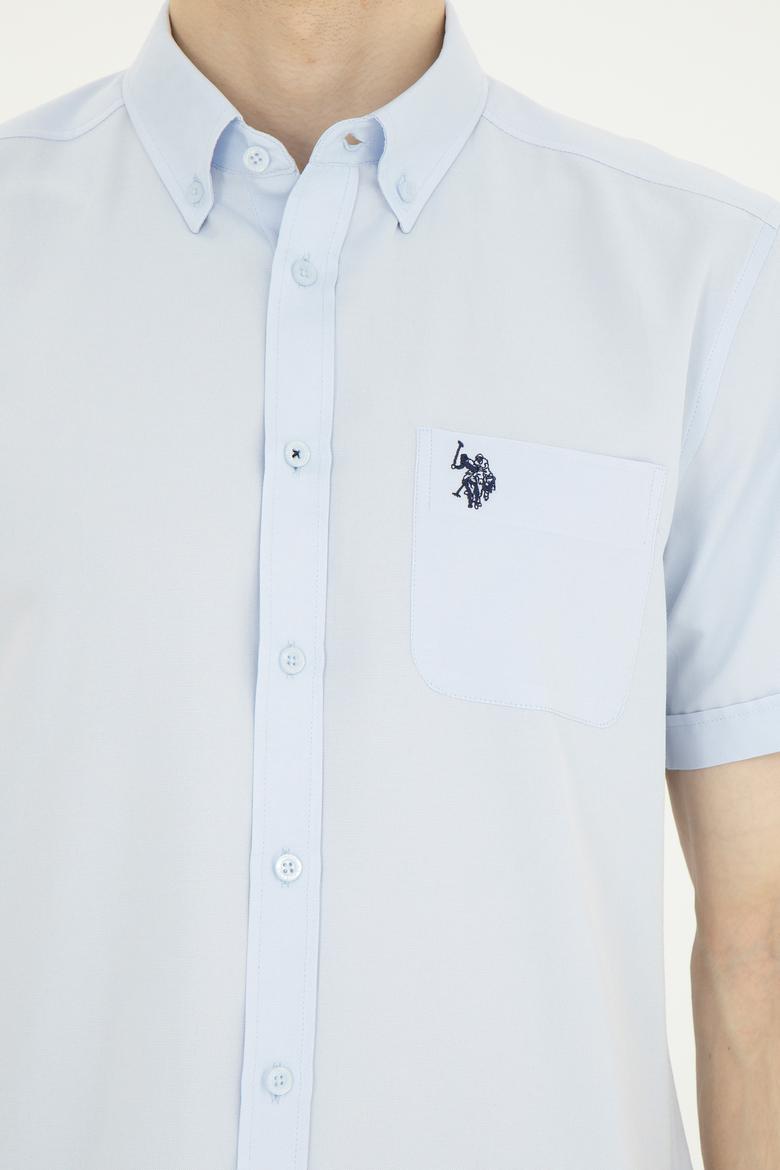 Erkek Açık Mavi Kısa Kollu Gömlek - 50282587013