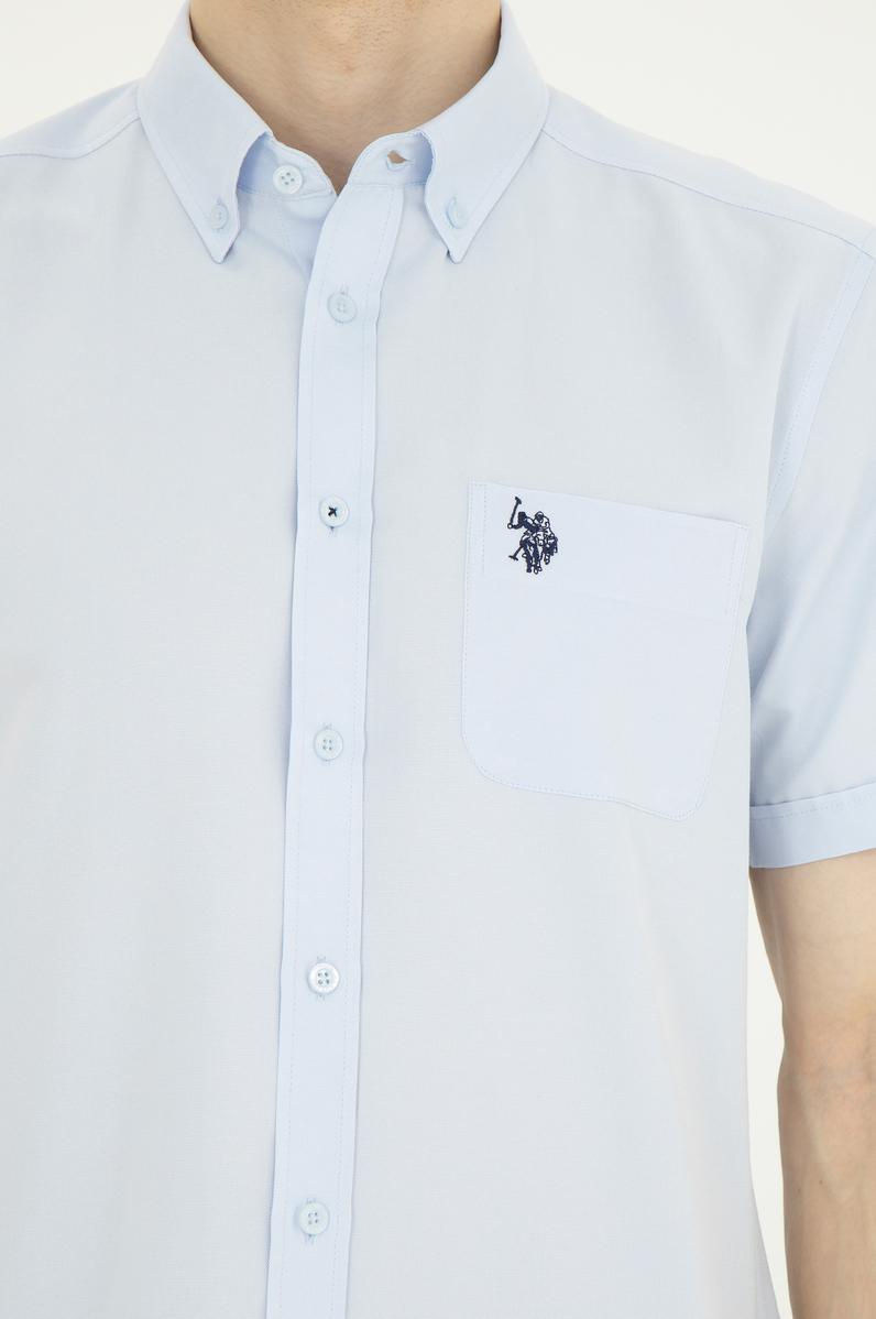 Erkek Açık Mavi Kısa Kollu Gömlek