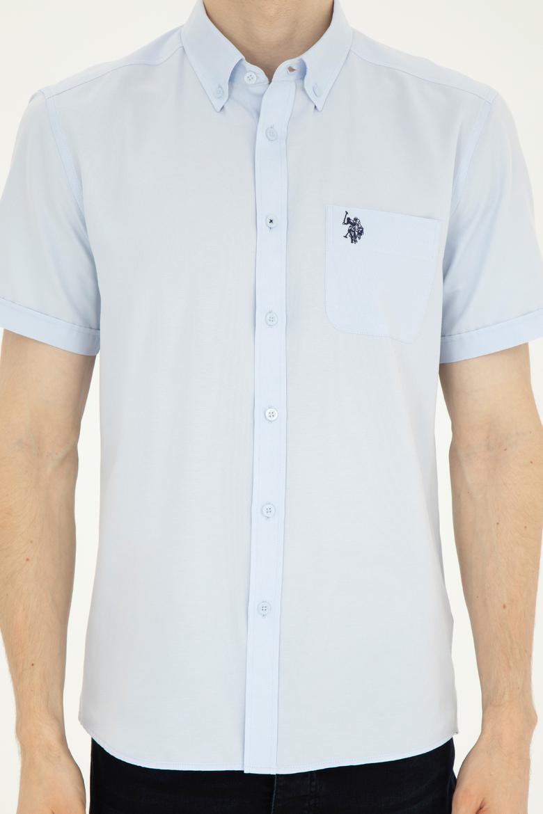 Erkek Açık Mavi Kısa Kollu Gömlek - 50282587013