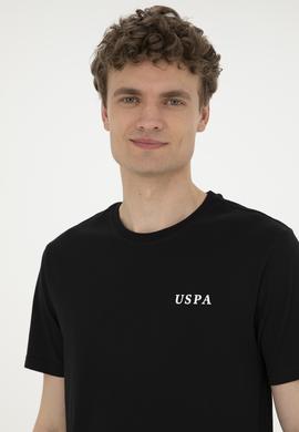 Erkek Regular Fit Bisiklet Yaka Siyah Tişört - 50281077041