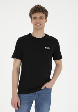 Erkek Regular Fit Bisiklet Yaka Siyah Tişört - 50281077041