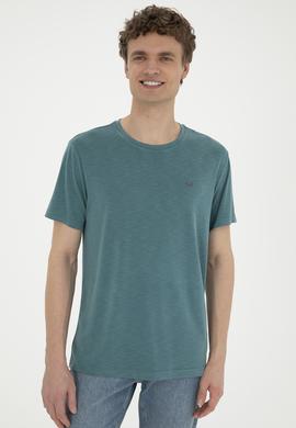 Erkek Koyu Yeşil Basic Tişört - 50285294098