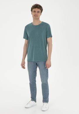 Erkek Koyu Yeşil Basic Tişört - 50285294098