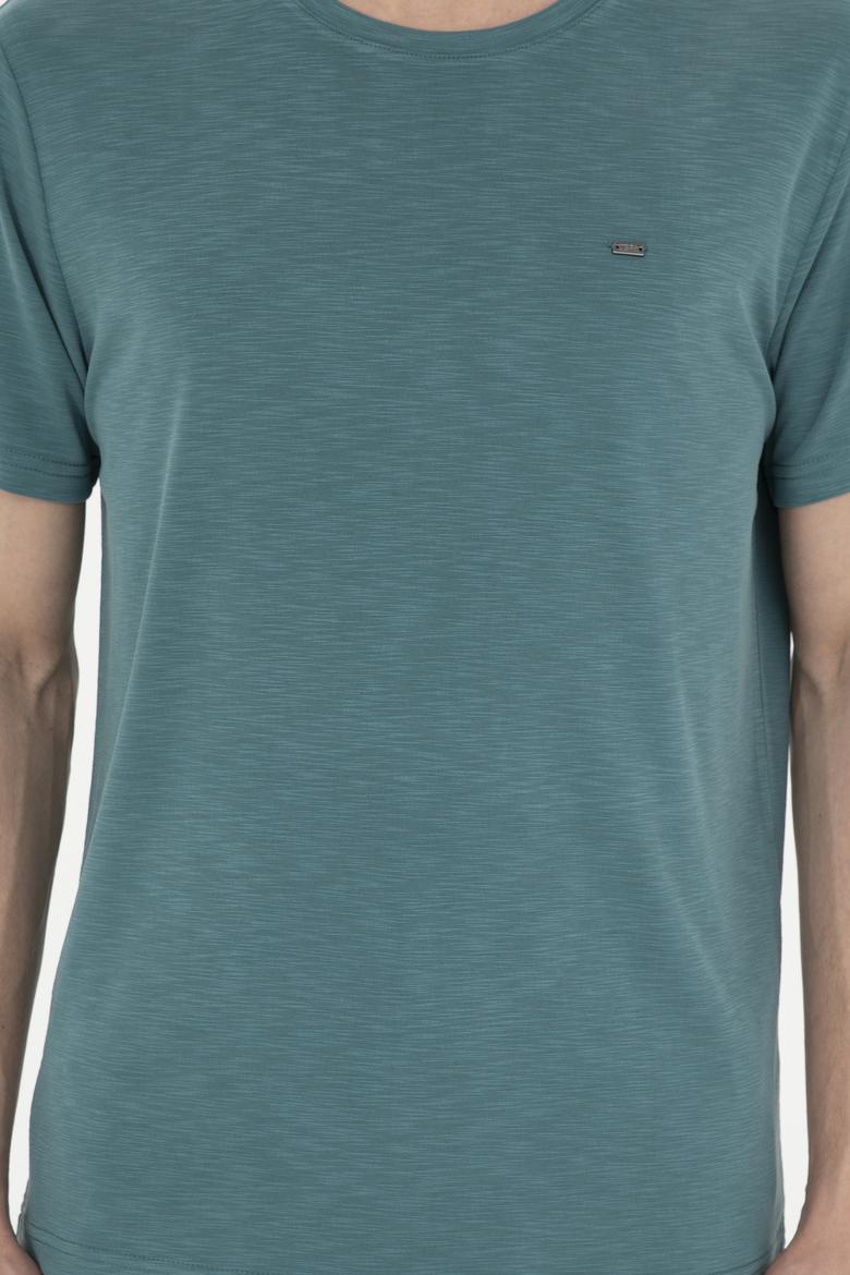 Erkek Koyu Yeşil Basic Tişört - 50285294098