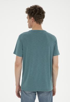 Erkek Koyu Yeşil Basic Tişört - 50285294098