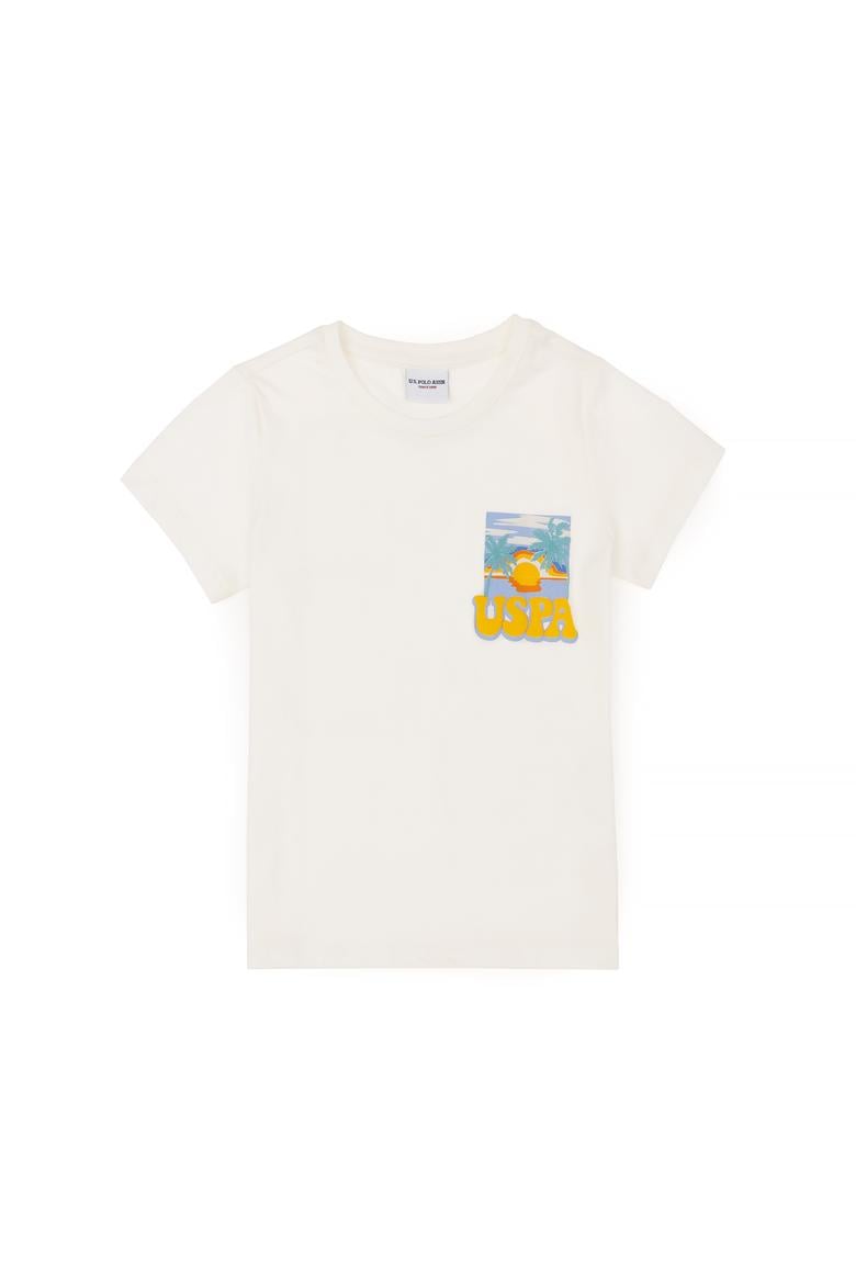 Erkek Çocuk Ekru Bisiklet Yaka Tişört - 50281687005