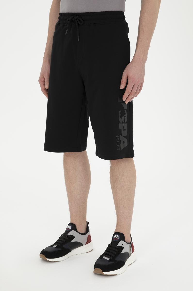 Erkek Siyah Örme Şort