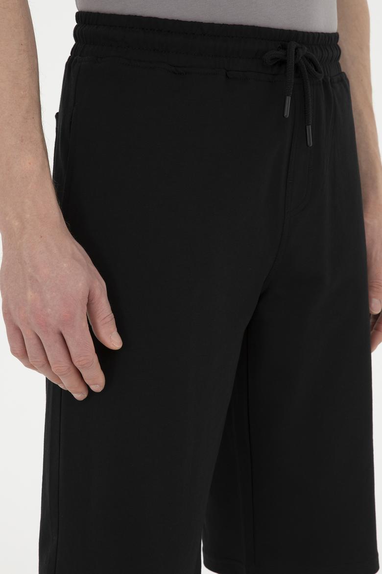 Erkek Siyah Örme Şort - 50282003051