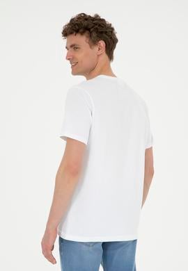 Erkek Regular Fit Bisiklet Yaka Beyaz Tişört - 50282009001