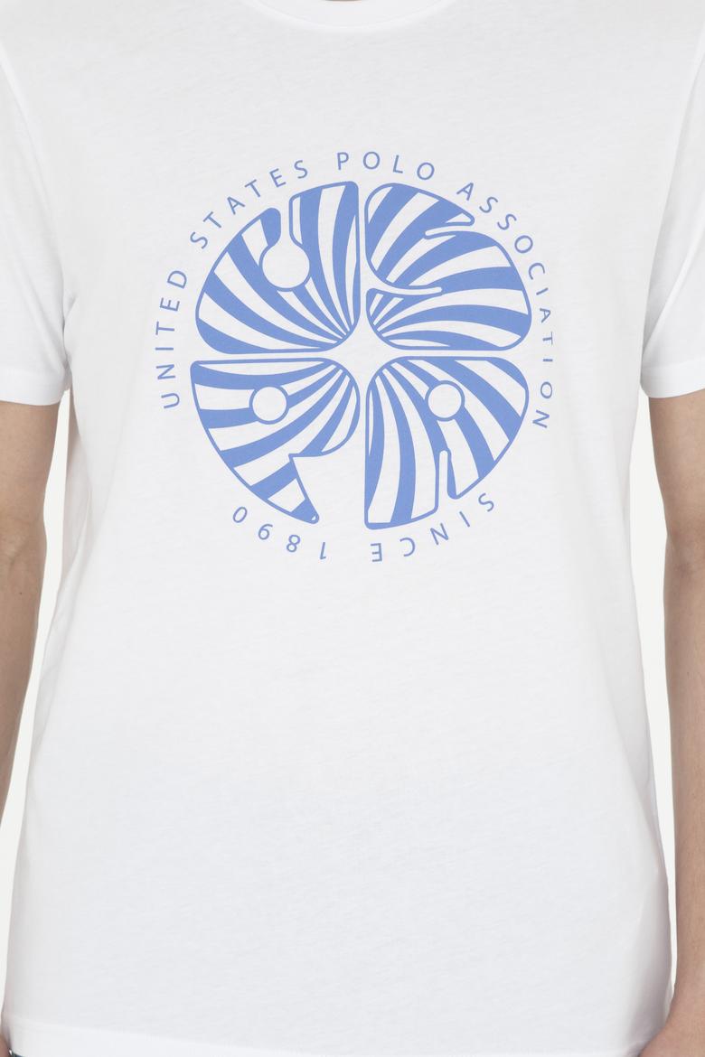 Erkek Regular Fit Bisiklet Yaka Beyaz Tişört - 50282009001