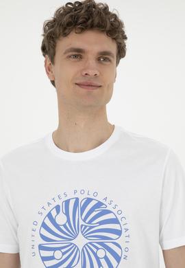 Erkek Regular Fit Bisiklet Yaka Beyaz Tişört - 50282009001