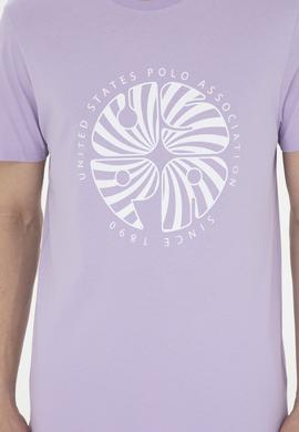 Erkek Regular Fit Bisiklet Yaka Lila Tişört - 50282009038