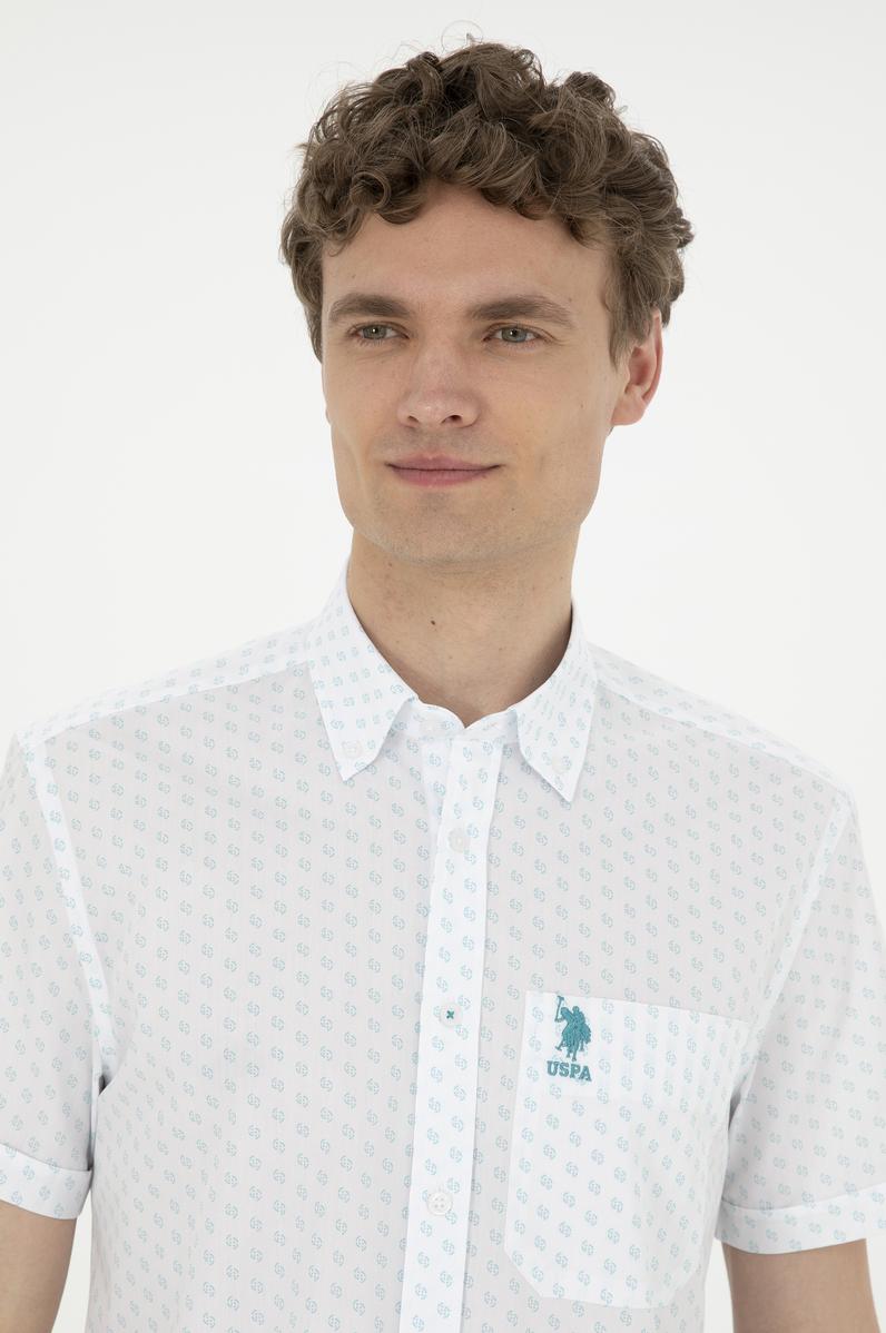 Erkek Mint Kısa Kollu Gömlek