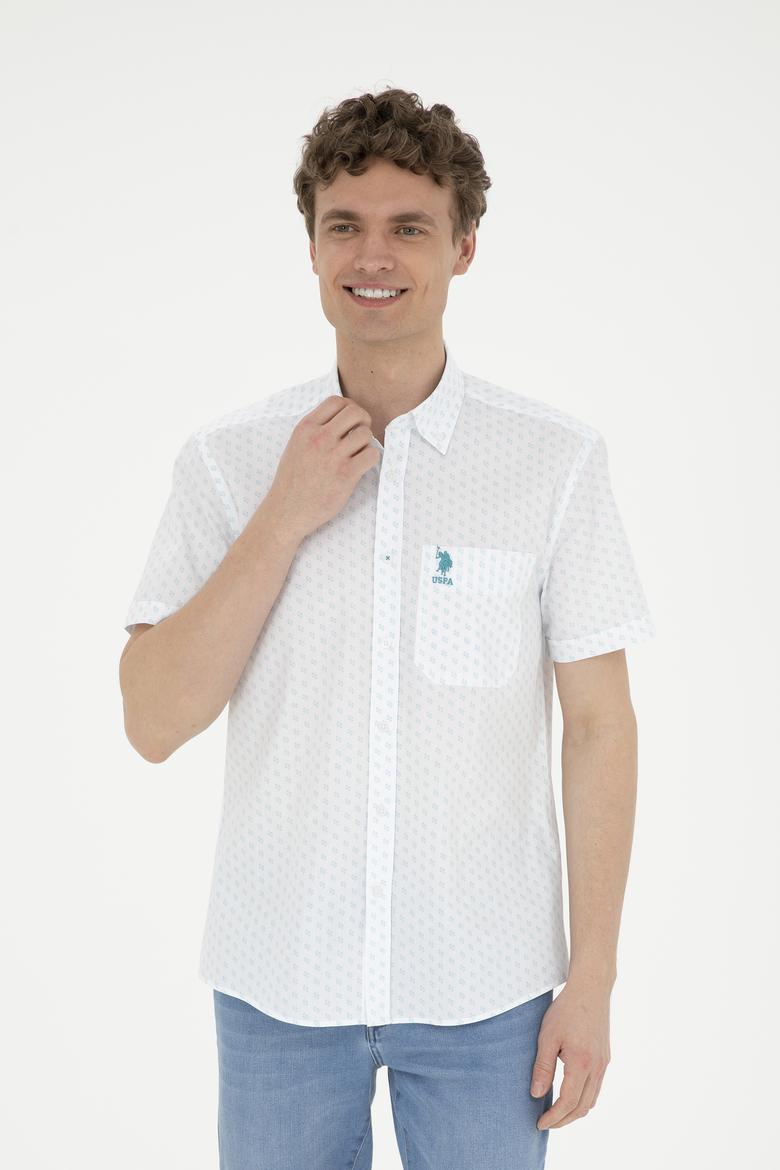 Erkek Mint Kısa Kollu Gömlek